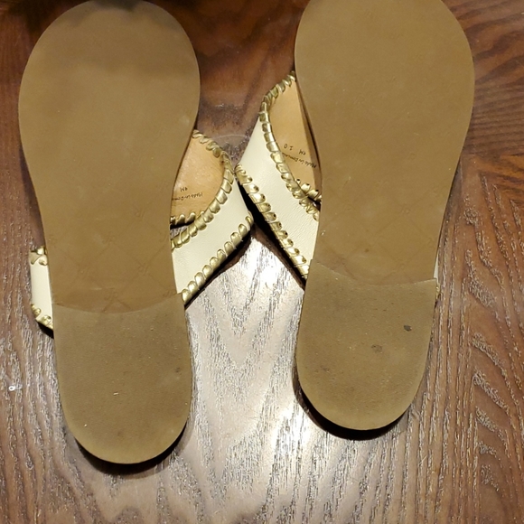 Jack Rogers sz 9 Alana Bone/Gold Dress Sandal - Picture 5 of 7